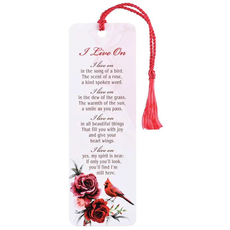 Tassel Bookmark Cardinal I Live On Dicksons Inc