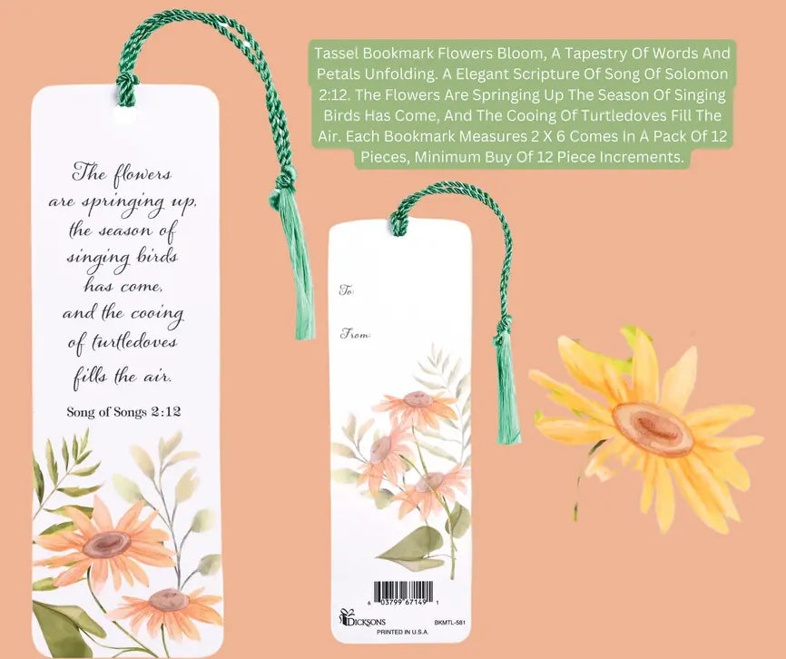 Tassel Bookmark Flowers Are Springing Dicksons Inc