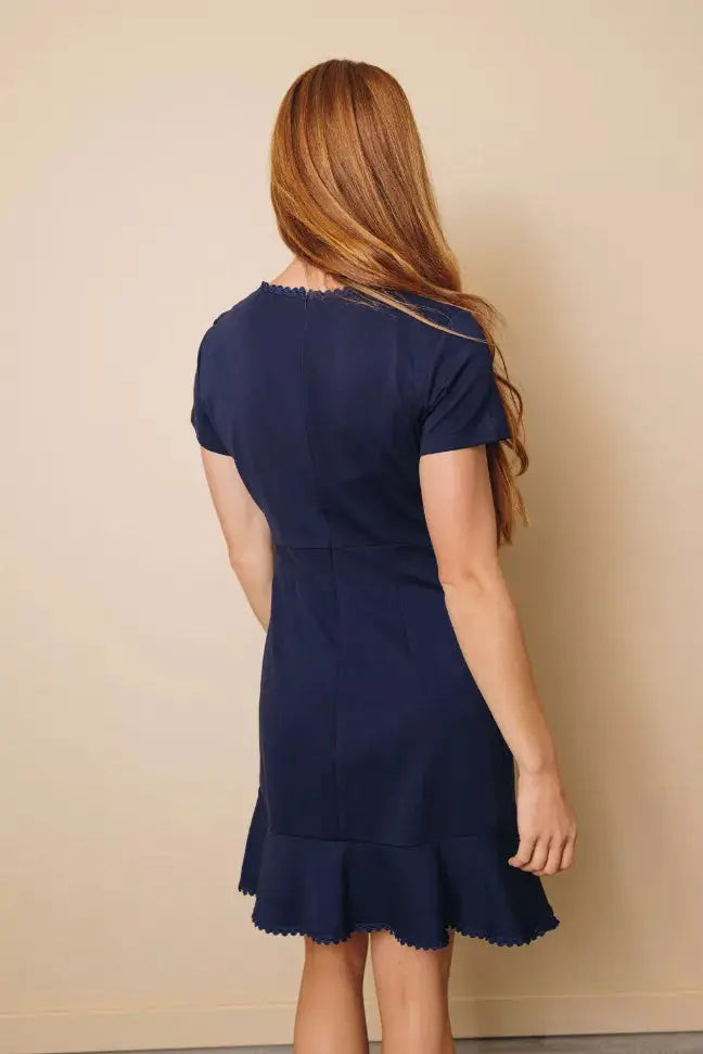 Tassel Ruffle Short Sleeve Mini Dress Stay Warm in Style