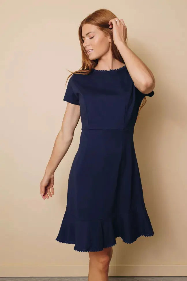 Tassel Ruffle Short Sleeve Mini Dress Stay Warm in Style