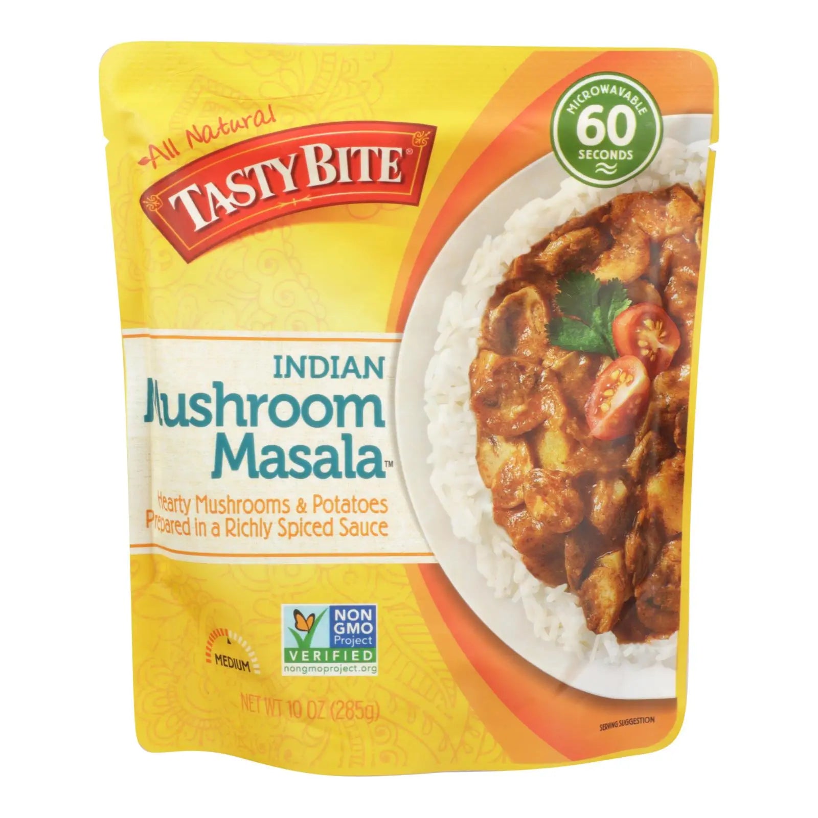 Tasty Bite Entree - Indian Cuisine - Mushroom Masala - 10 Oz - Case Of 6 Tasty Bite