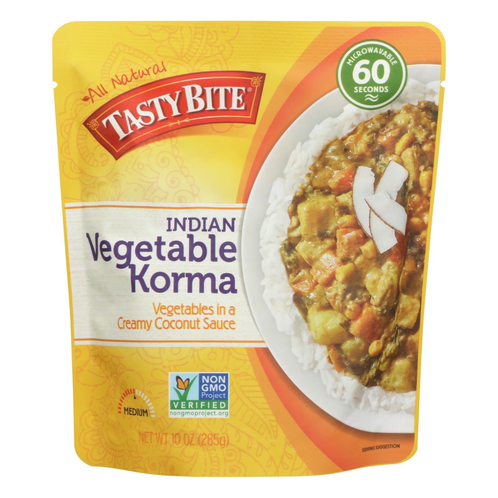 Tasty Bite Entree - Indian Cuisine - Vegetable Korma - 10 Oz - Case Of 6 - GreatEagleInc