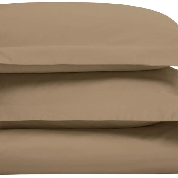 Taupe King Cotton Blend Washable Duvet Cover Set Homeroots Bed & Bath