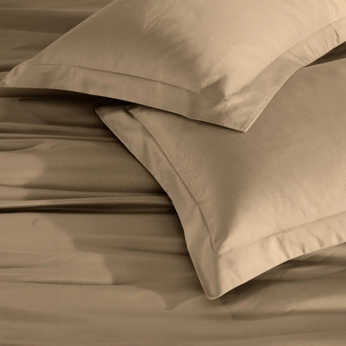 Taupe King Cotton Blend Washable Duvet Cover Set Homeroots Bed & Bath
