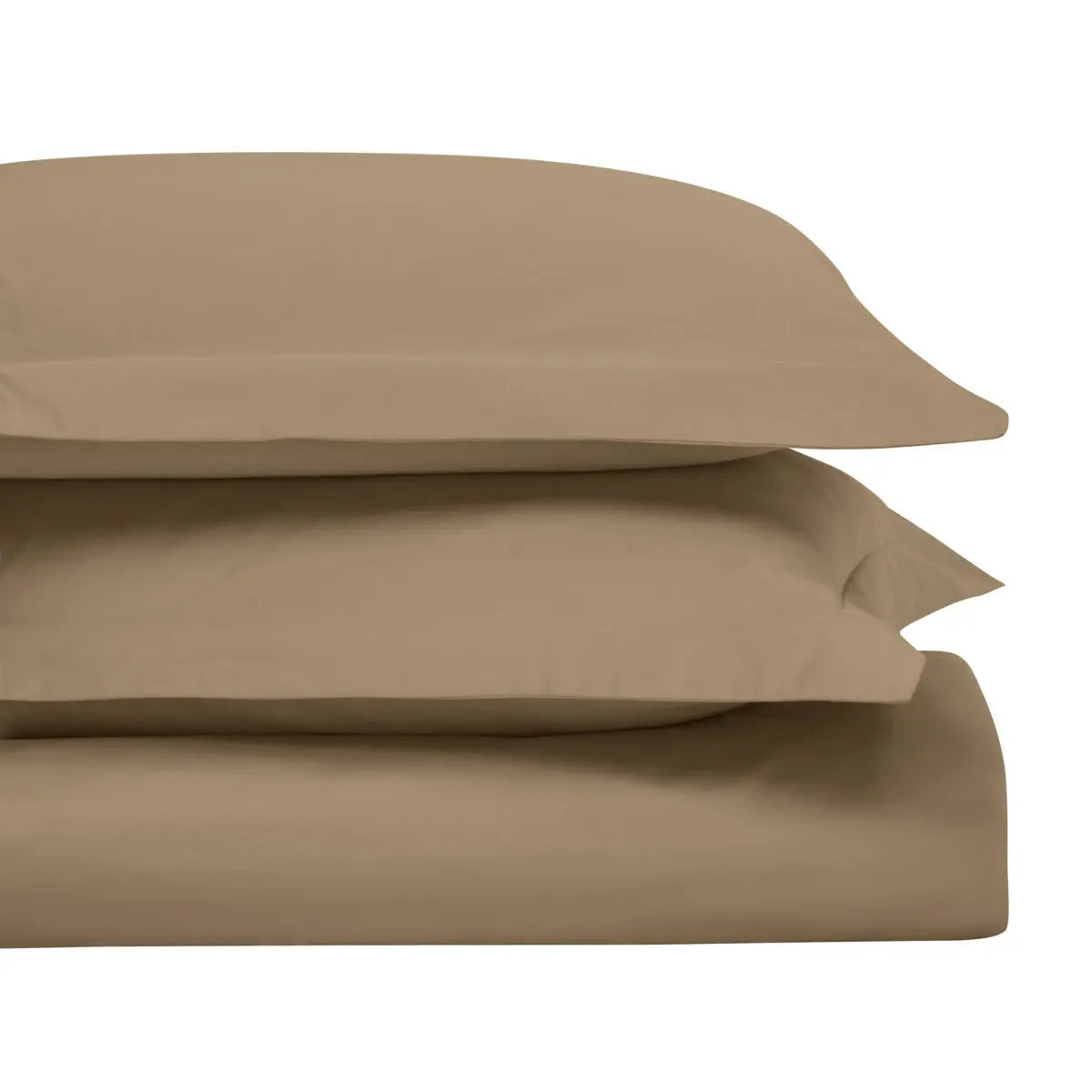 Taupe King Cotton Blend Washable Duvet Cover Set Homeroots Bed & Bath