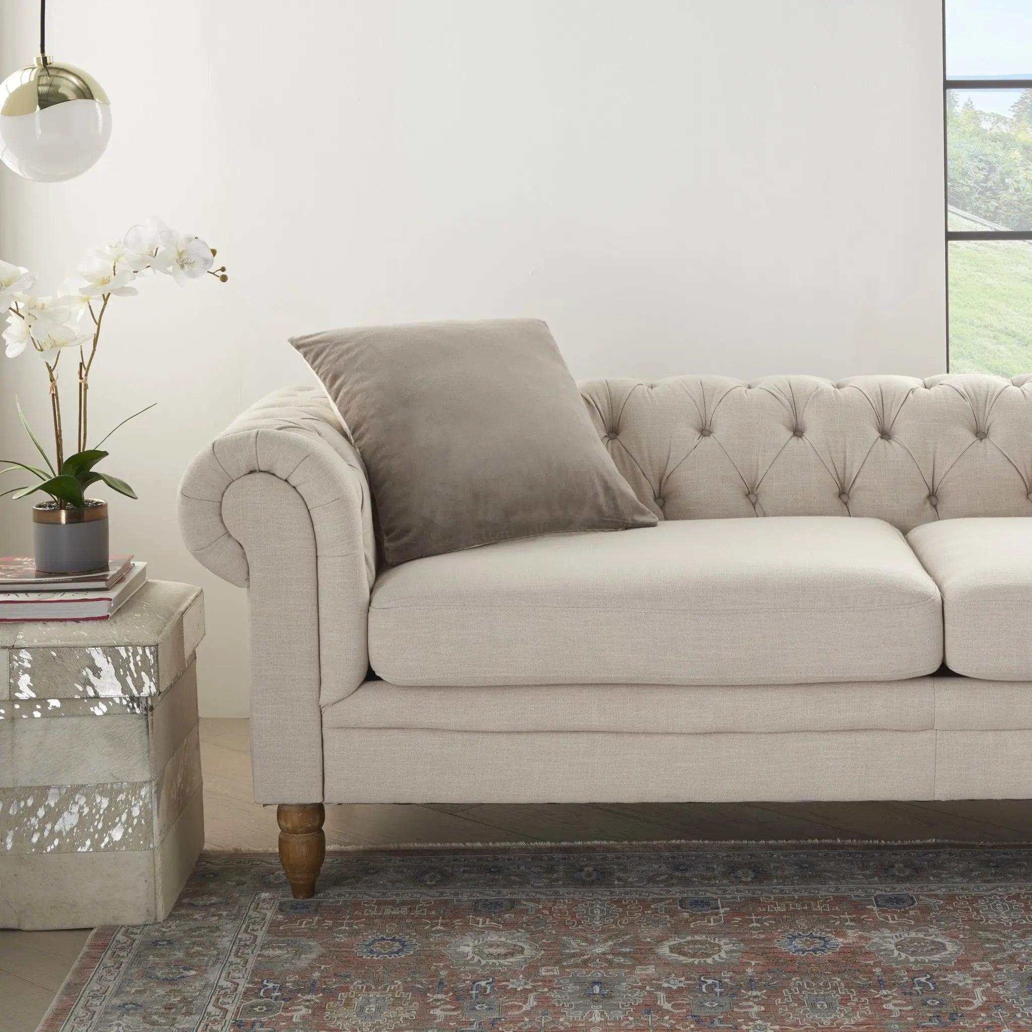 Taupe Soft Velvet Accent Throw Pillow - GreatEagleInc