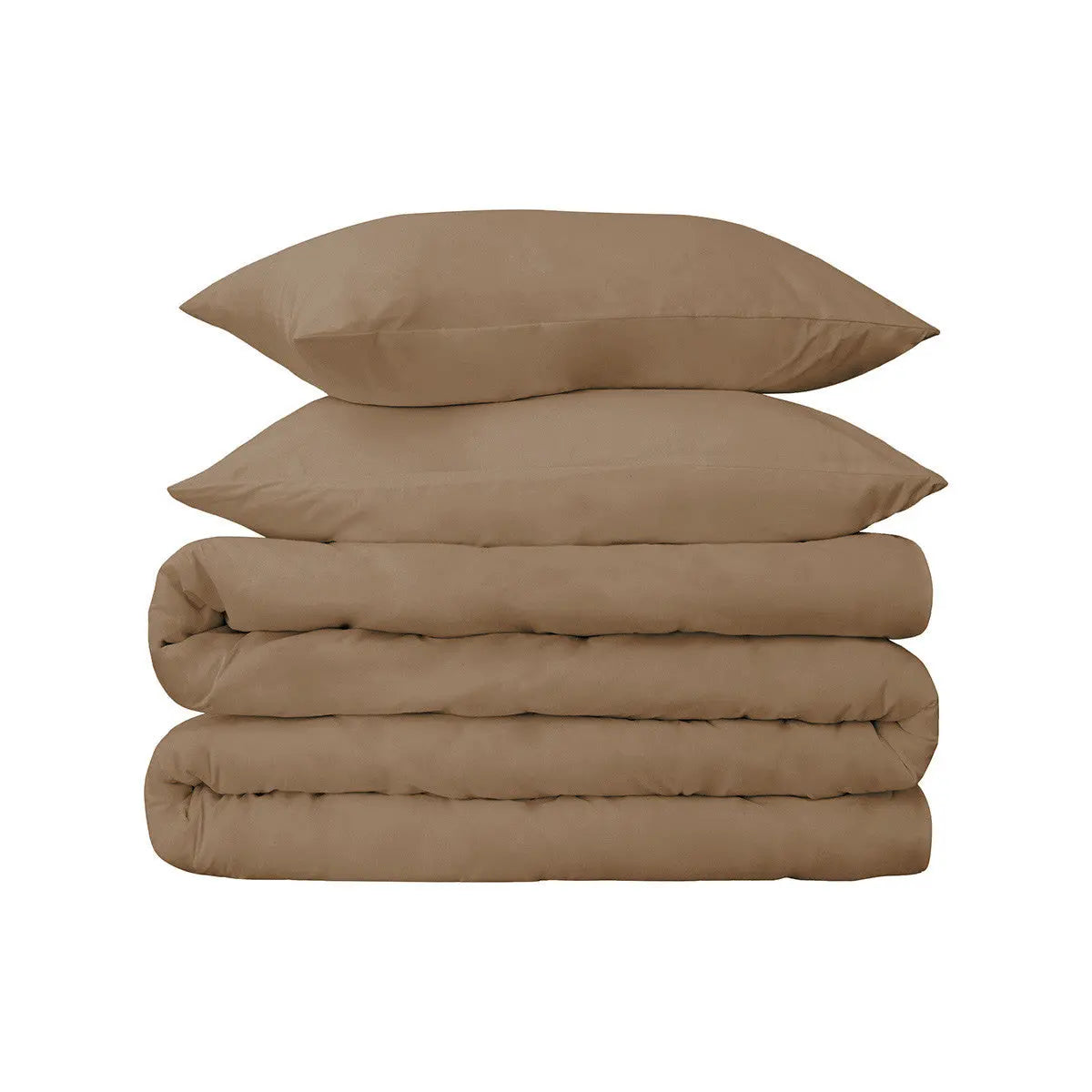 Taupe Twin Cotton Washable Duvet Cover Set With Sham Homeroots Bed & Bath