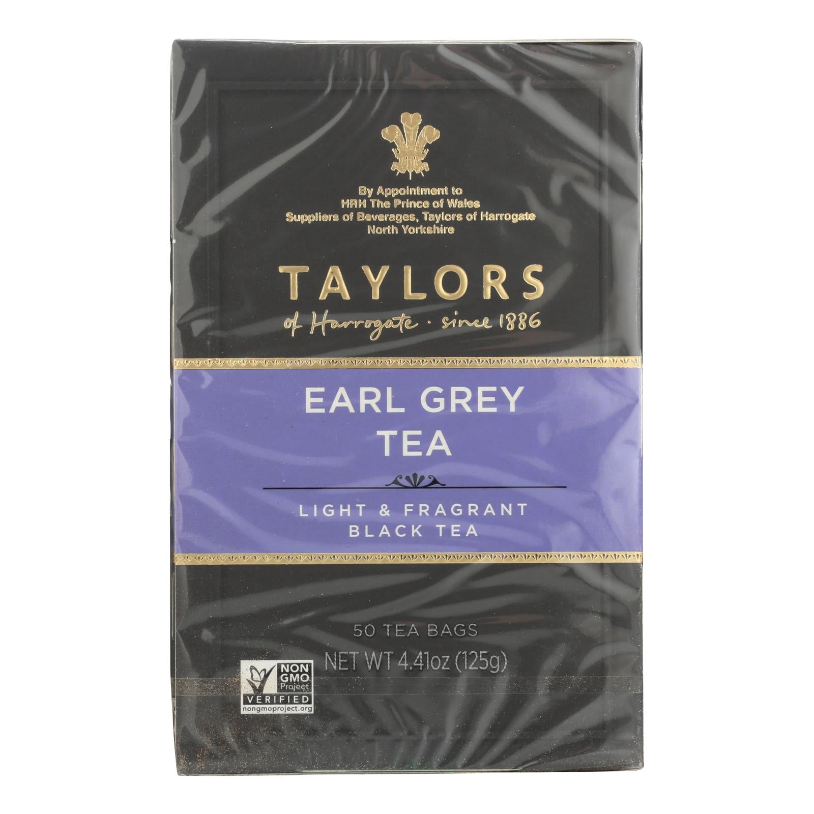 Taylors Of Harrogate Earl Grey Tea Bags  - Case Of 6 - 50 Bag Taylors Of Harrogate