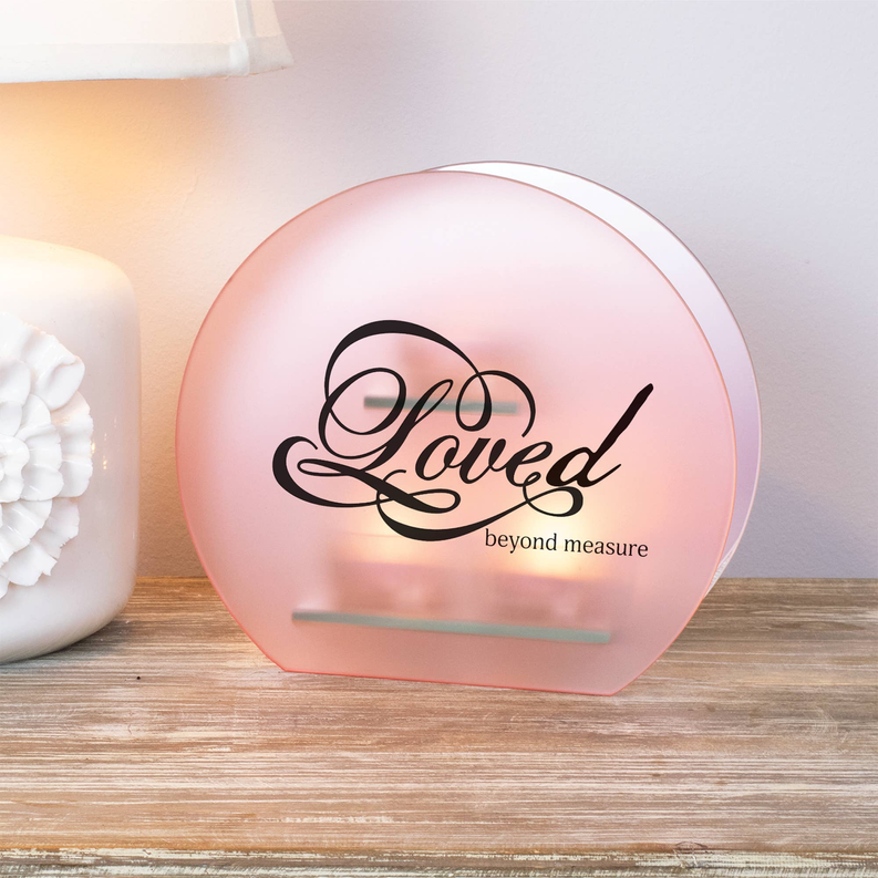 Tealight Holder Loved Beyond Blush Dicksons Inc