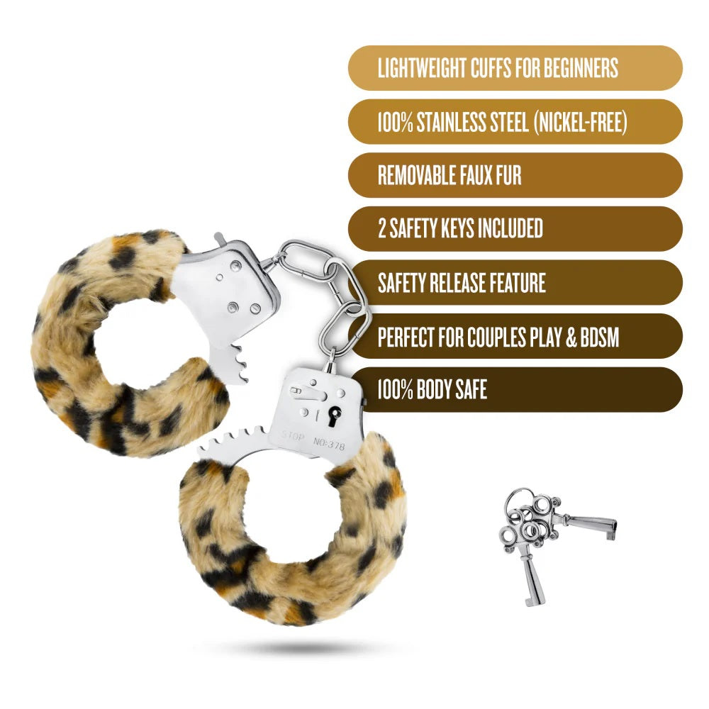 Temptasia Beginner Cuffs Leopard Blush Novelties
