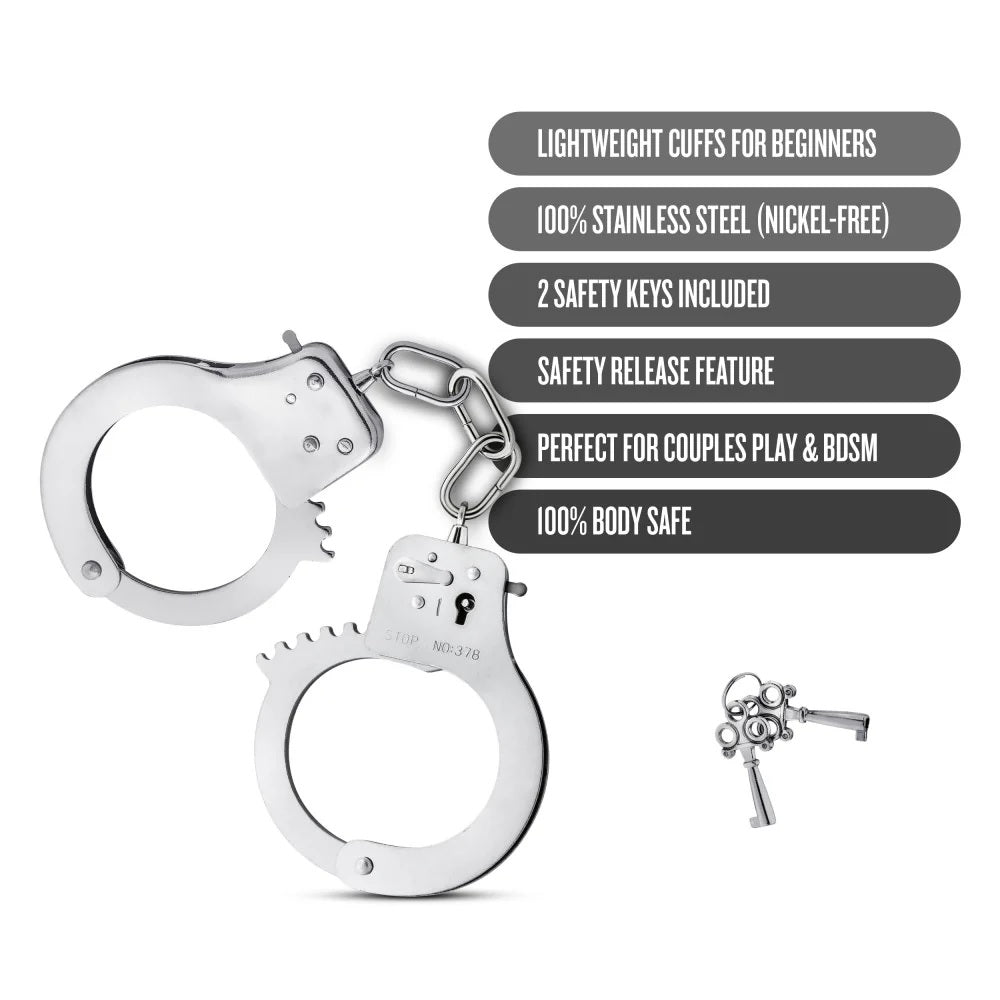 Temptasia Beginner Cuffs Silver Blush Novelties