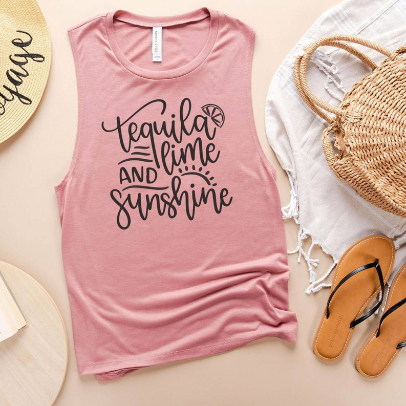 Tequila, Lime & Sunshine Summer Drinking shirt for Women Stiles Tee