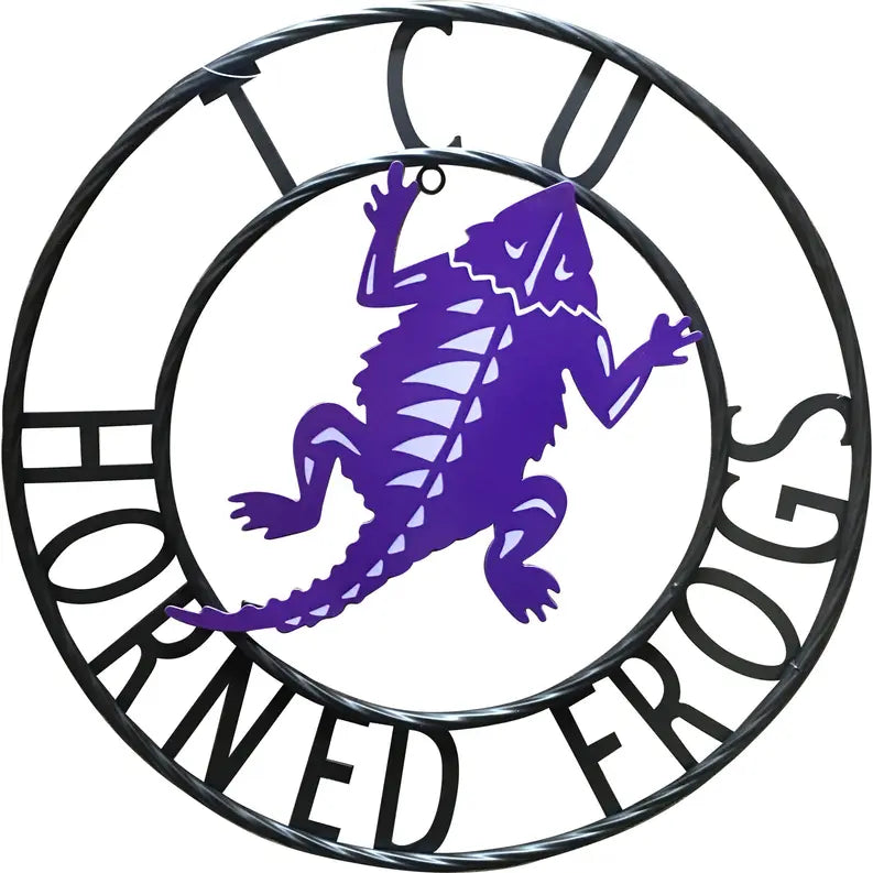Texas Christian University "TCU Horned Frogs" Wrought Iron Wall Decor LRT SALES
