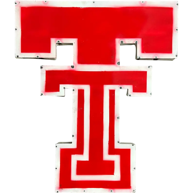 Texas Tech University Double T Logo Recycled Metal Wall Decor LRT SALES