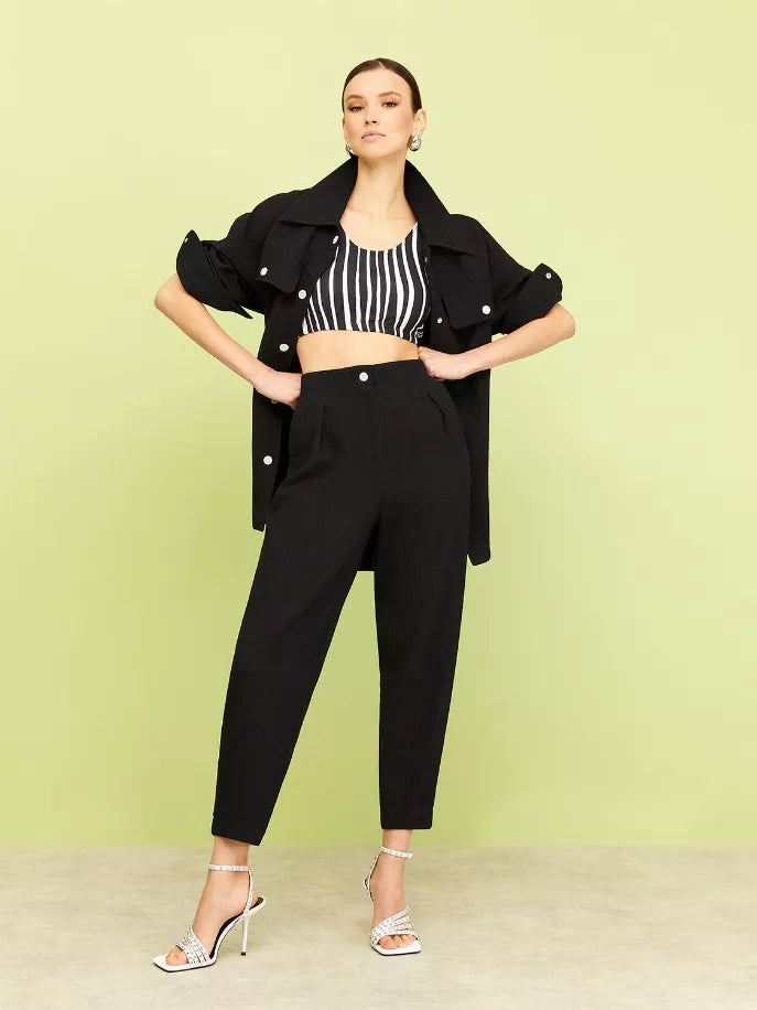 Textured Oversized Jacket Nocturne