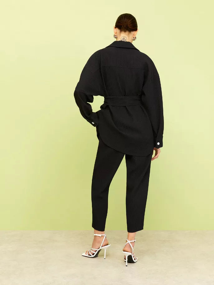 Textured Oversized Jacket Nocturne