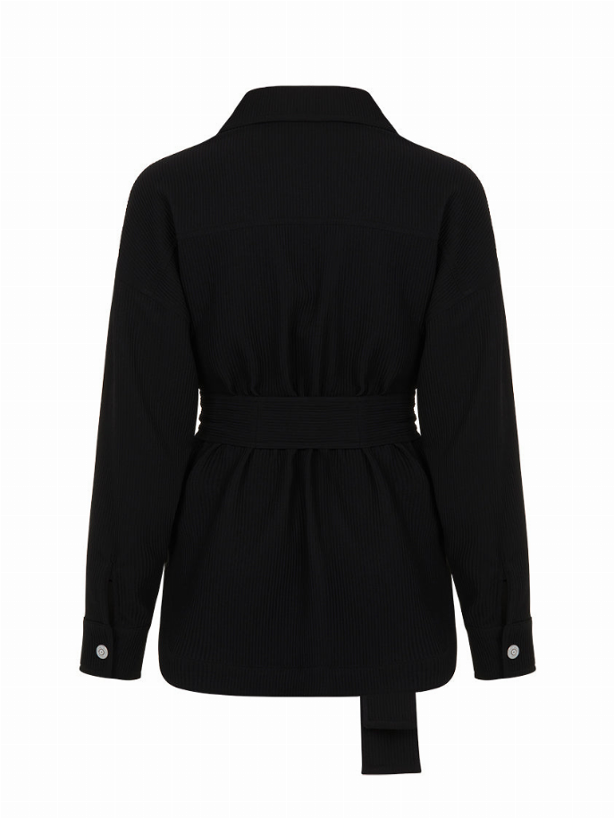 Textured Oversized Jacket Nocturne