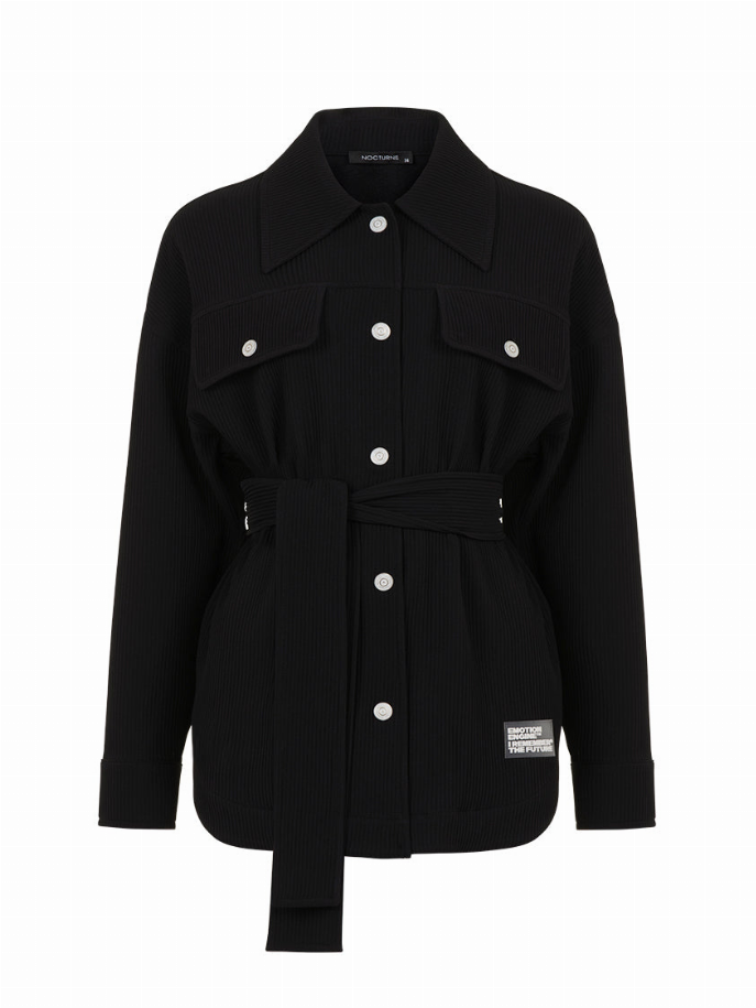 Textured Oversized Jacket Nocturne