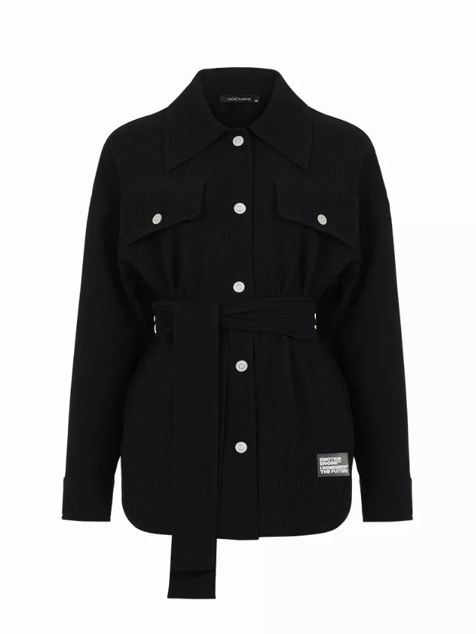 Textured Oversized Jacket Nocturne
