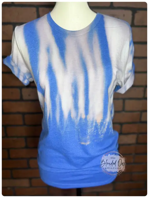 The Blue Drip Bleached Blank Tee The Blended Owl