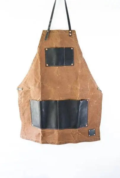The Charles Master Waxed Canvas and Leather Apron Sturdy Brothers