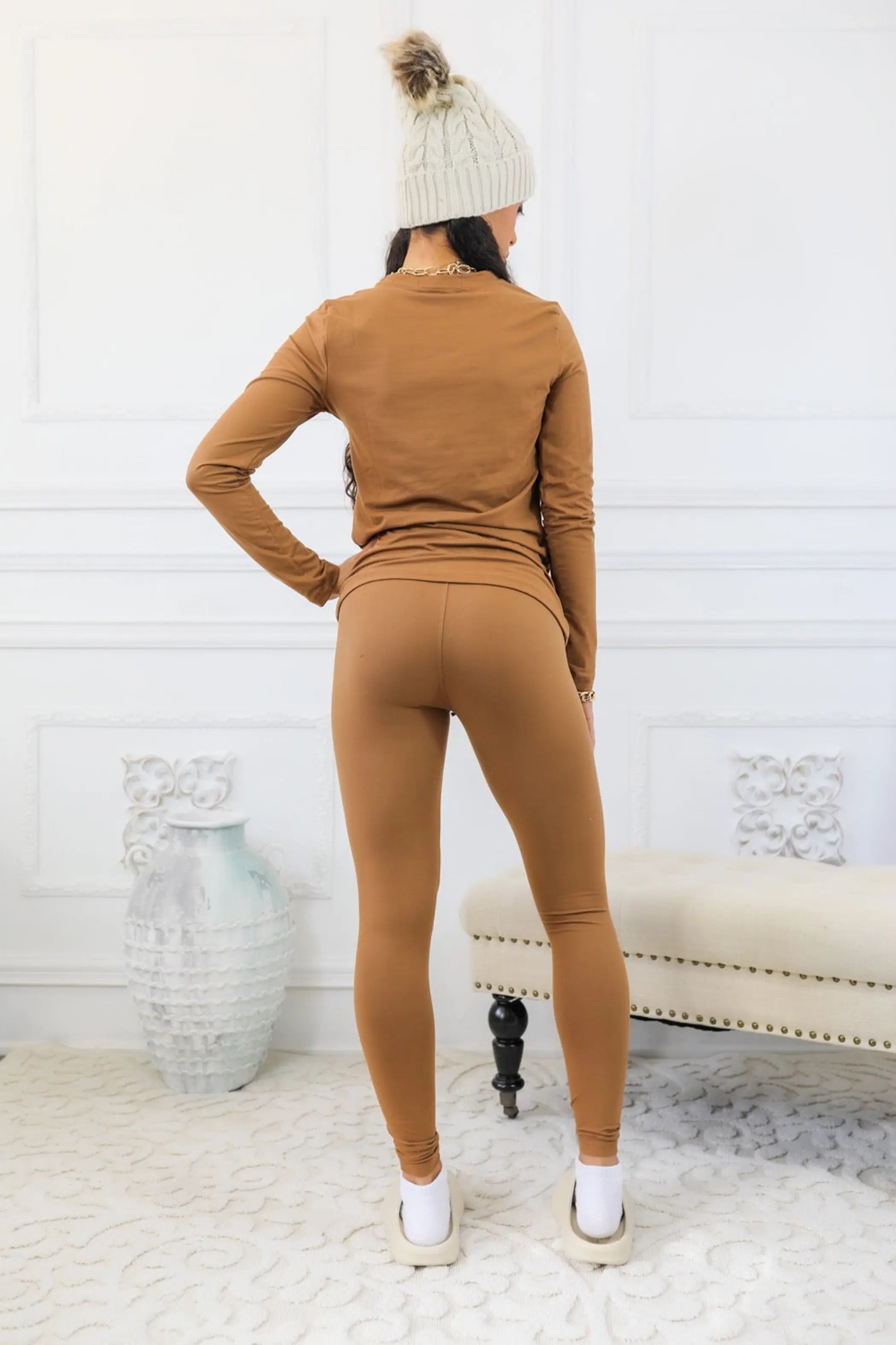 The Cozy Brushed Microfiber Round Neck and Legging Set SurelyMine