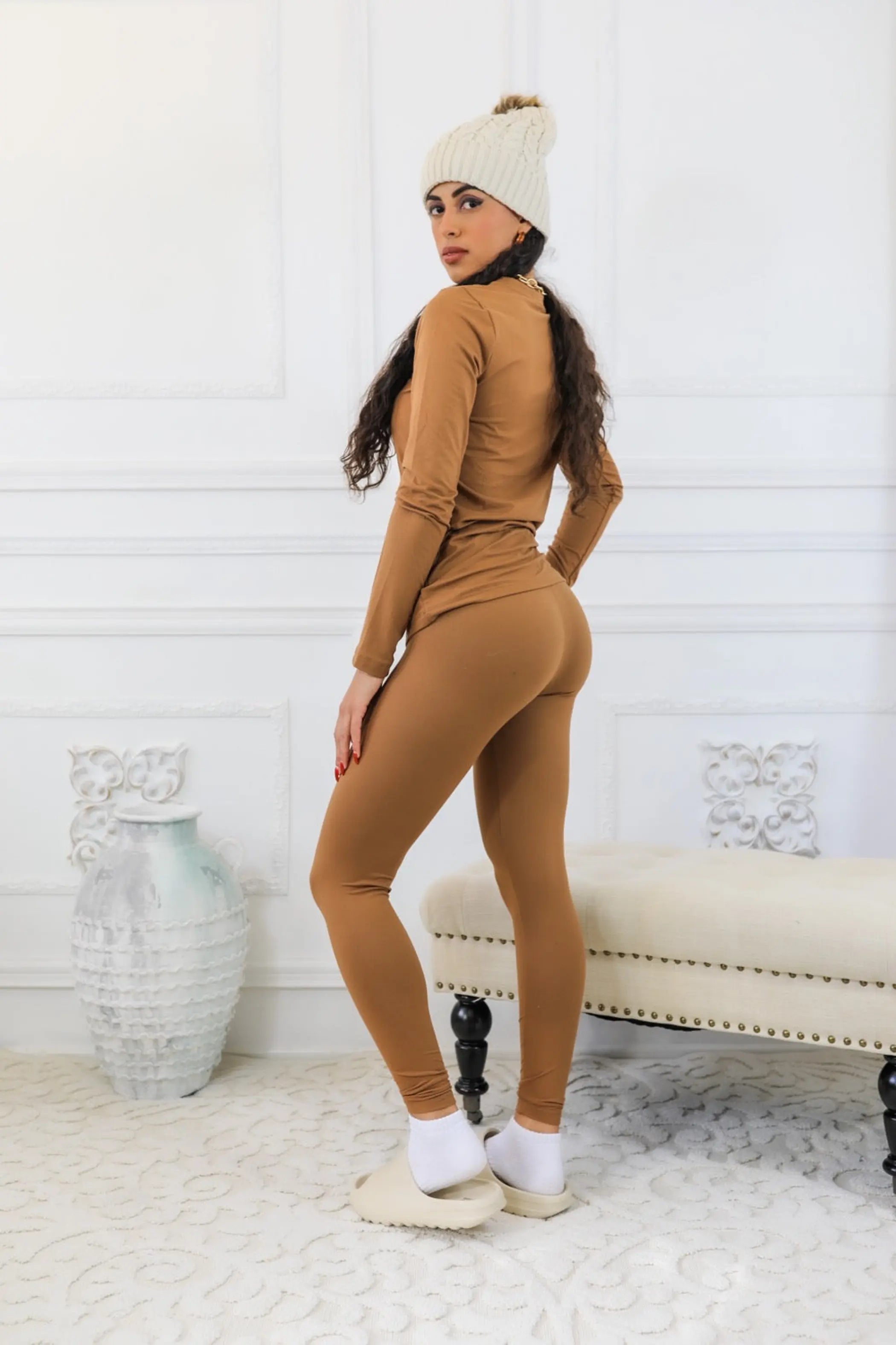The Cozy Brushed Microfiber Round Neck and Legging Set SurelyMine