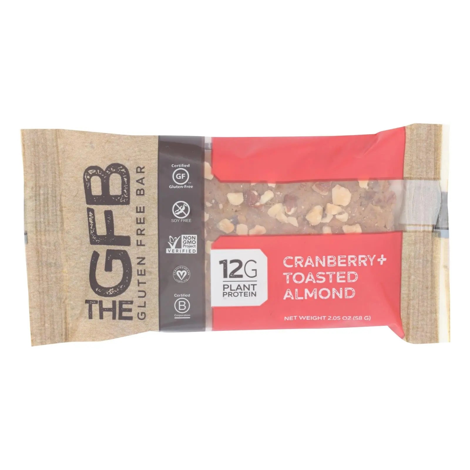 The Gluten Freeb Bar - Cranberry Toasted Almond - Gluten Free - Case Of 12 - 2.05 Oz The Gfb
