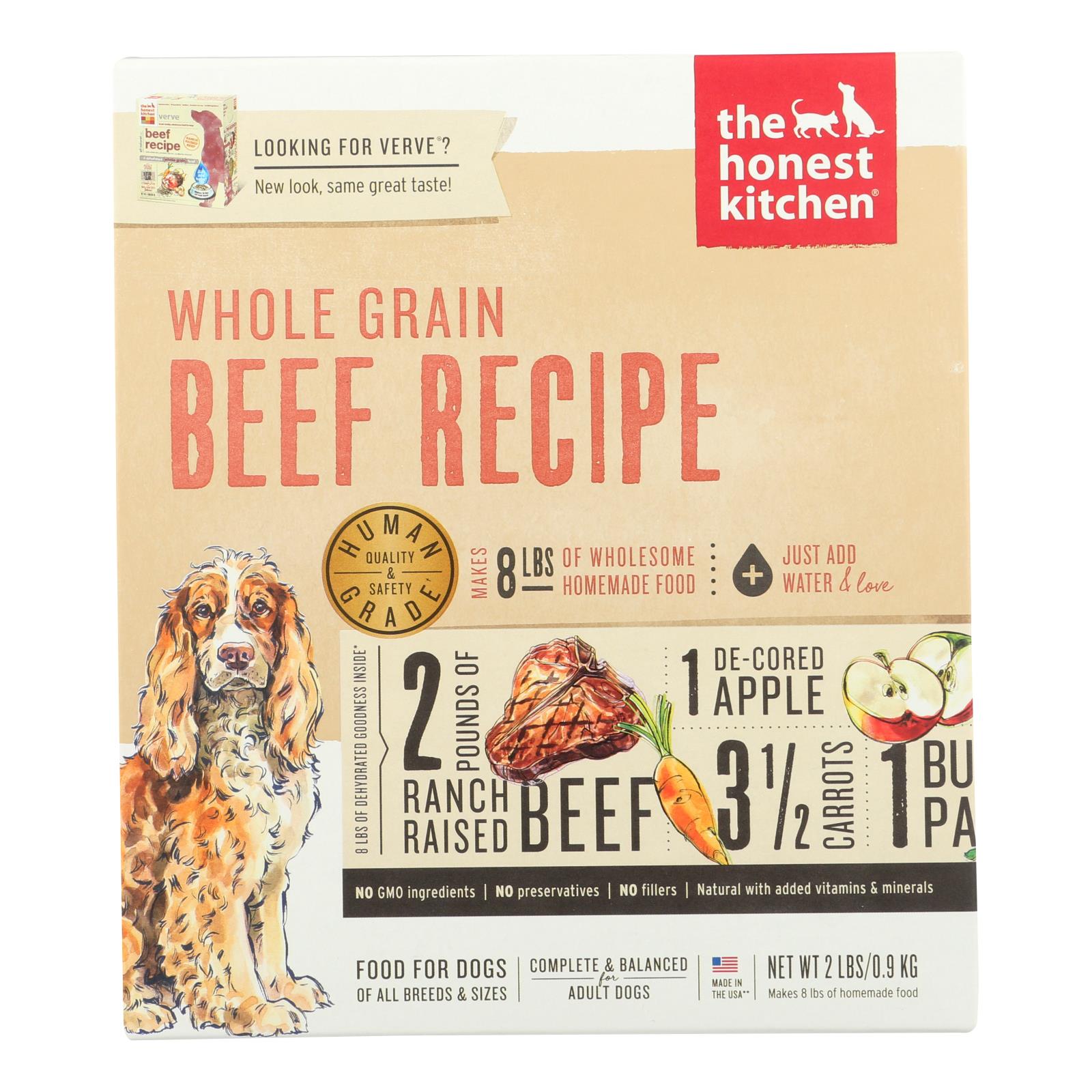 The Honest Kitchen - Dog Food - Whole Grain Beef Recipe - Case Of 6 - 2 Lb. The Honest Kitchen