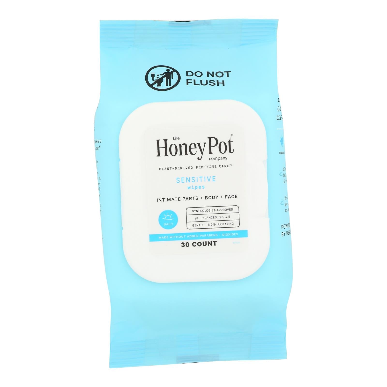 The Honey Pot - Wipes Intimate Sensitive - Ea Of 1-30 Ct The Honey Pot Company