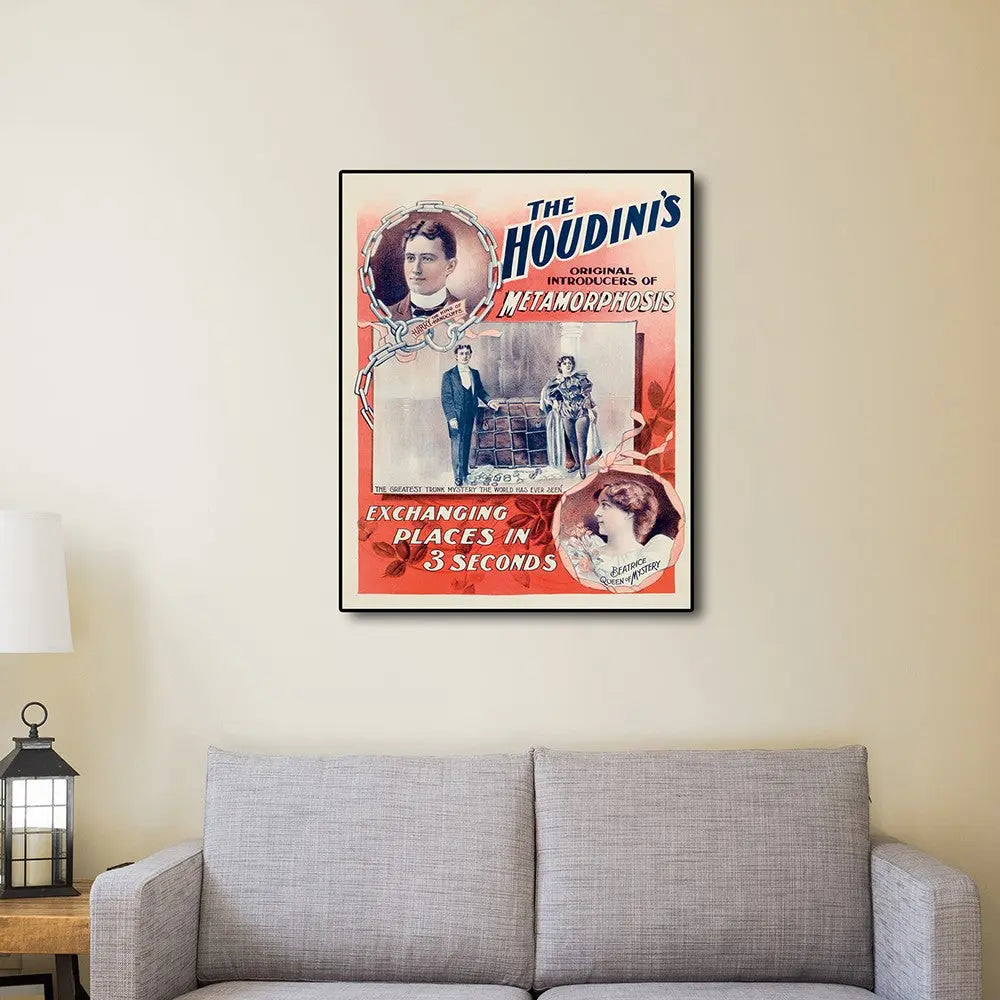Houdini Spirits Vintage Magic Unframed Print Wall Art - GreatEagleInc