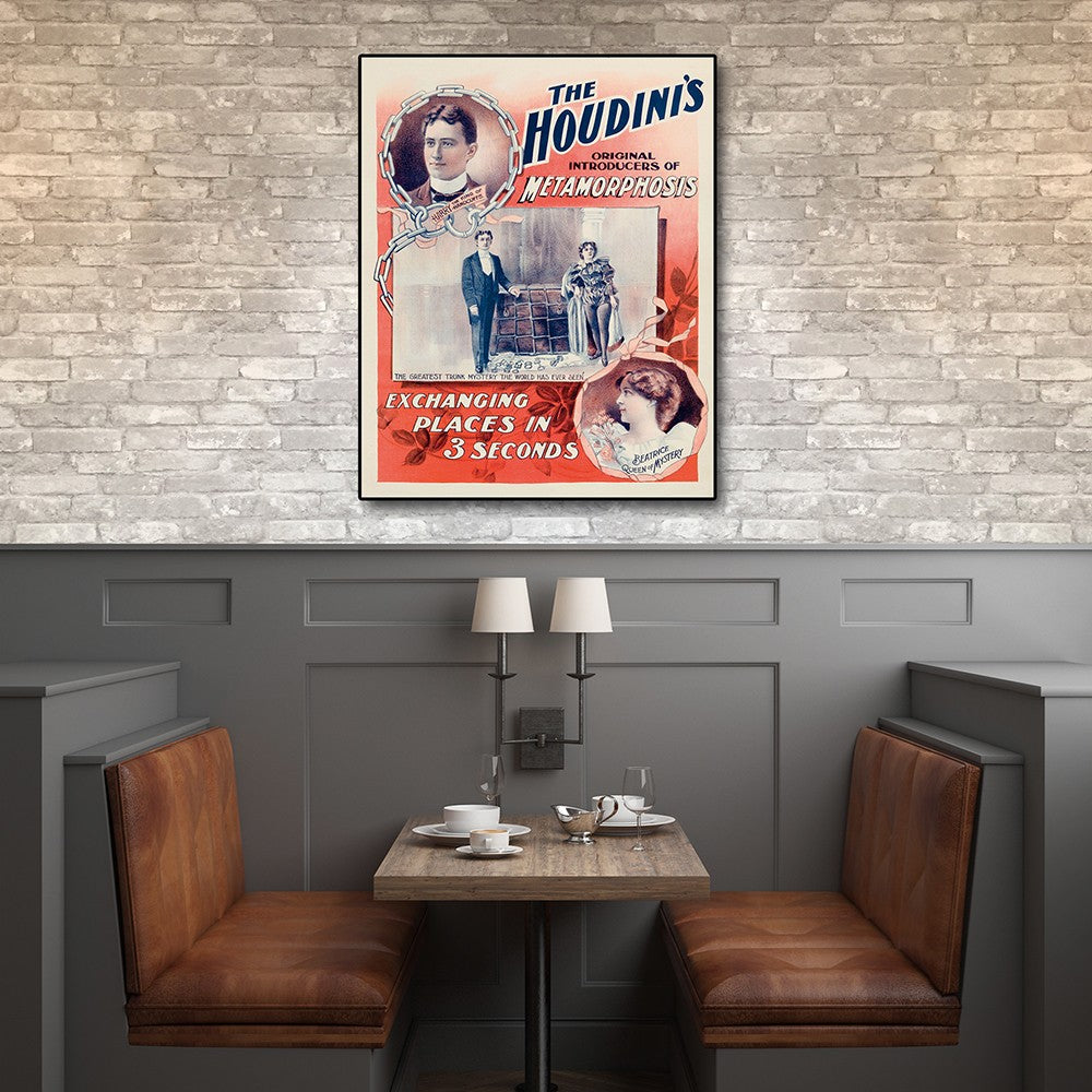 The Houdini's Metamorphosis Vintage Magic Unframed Print Wall Art - GreatEagleInc
