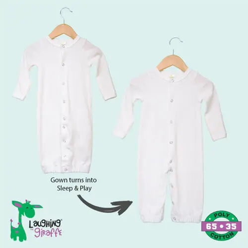 The Laughing Giraffe Baby Convertible Gown Pj Mittens Kids Blanks