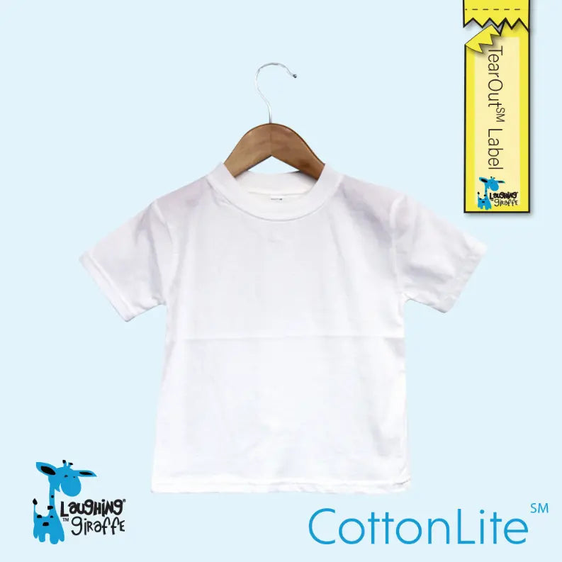 The Laughing Giraffe Baby Crew Neck T-Shirt With Ez Tear Out Label Kids Blanks