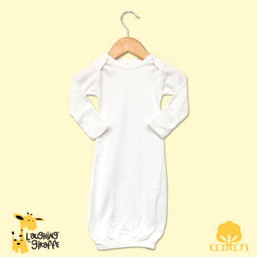 The Laughing Giraffe Baby Gown With Mittens Kids Blanks
