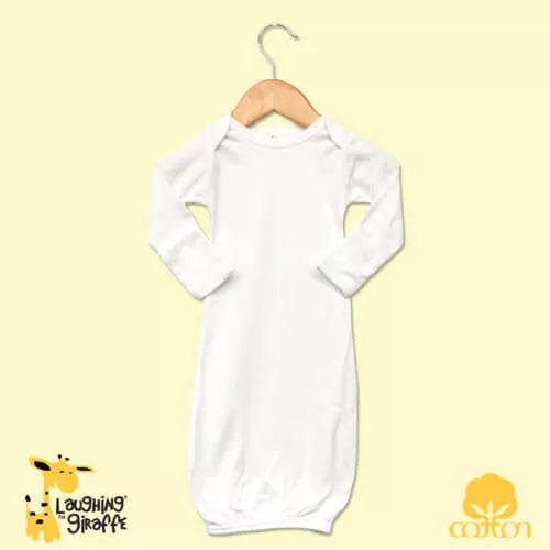 The Laughing Giraffe Baby Gown With Mittens Kids Blanks