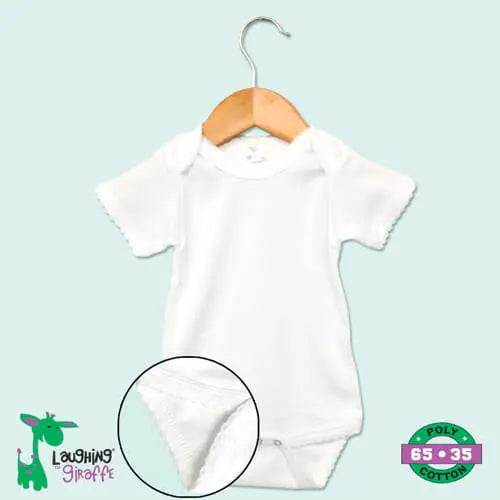 The Laughing Giraffe Baby Onesie With Scallop Trim Kids Blanks