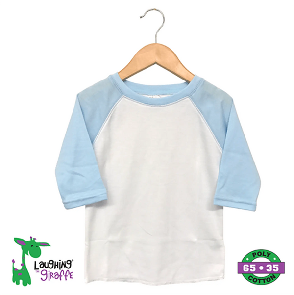 The Laughing Giraffe Toddler Raglan T-Shirt Kids Blanks