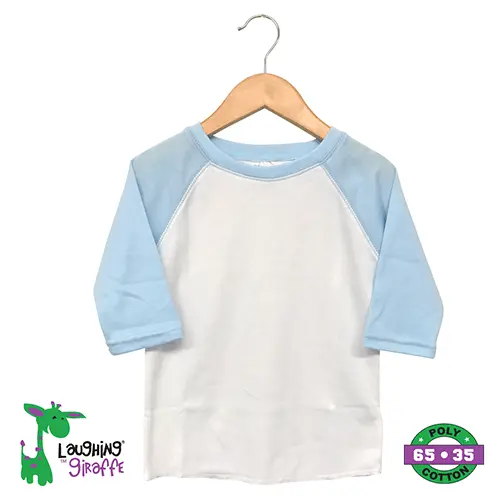 The Laughing Giraffe Toddler Raglan T-Shirt Kids Blanks