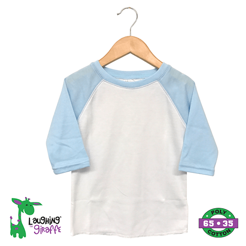 The Laughing Giraffe Toddler Raglan T-Shirt Kids Blanks