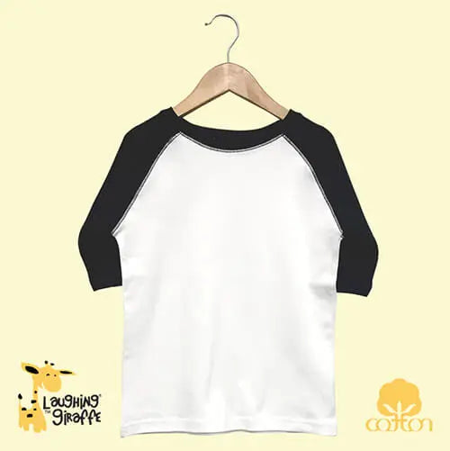 The Laughing Giraffe Toddler Raglan T-Shirt Kids Blanks