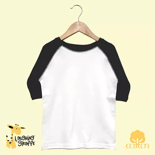 The Laughing Giraffe Toddler Raglan T-Shirt Kids Blanks