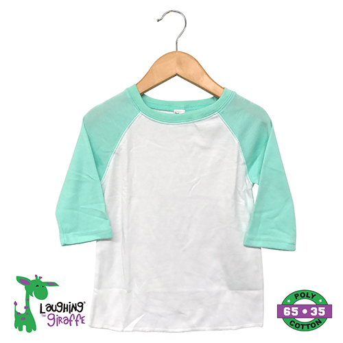 The Laughing Giraffe Toddler Raglan T-Shirt Kids Blanks