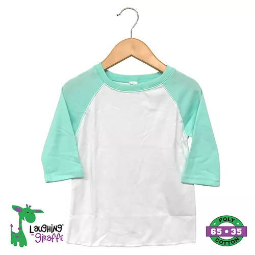 The Laughing Giraffe Toddler Raglan T-Shirt Kids Blanks