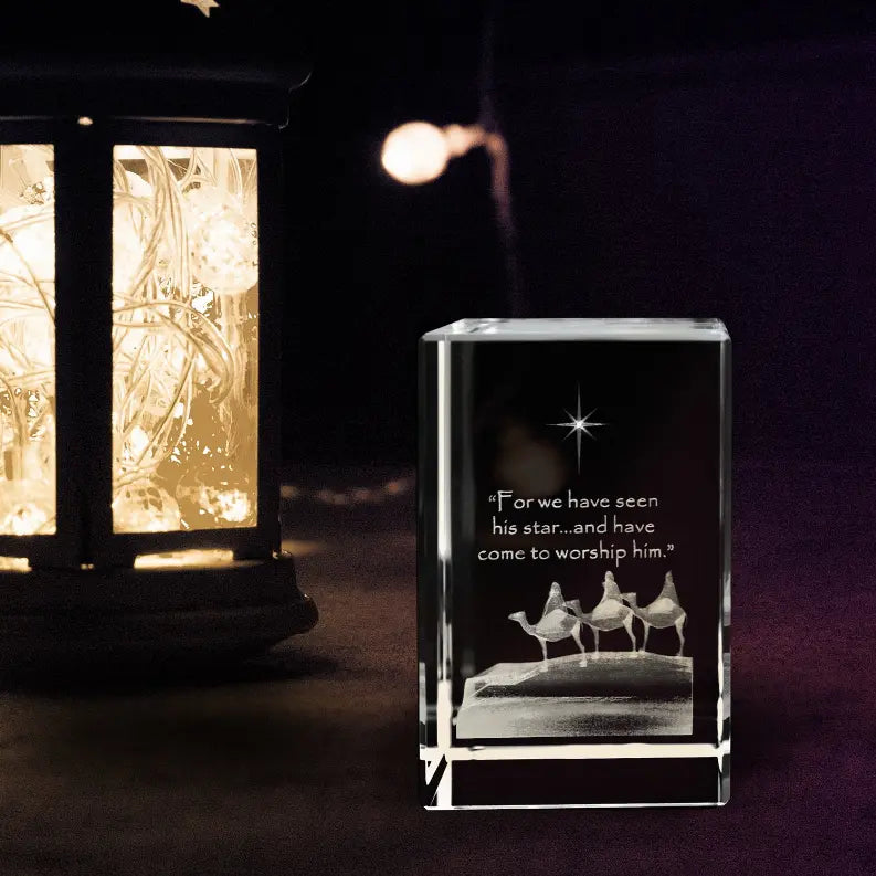 The Magi Laser-engraved Crystal Cube Lifebeats Gifts