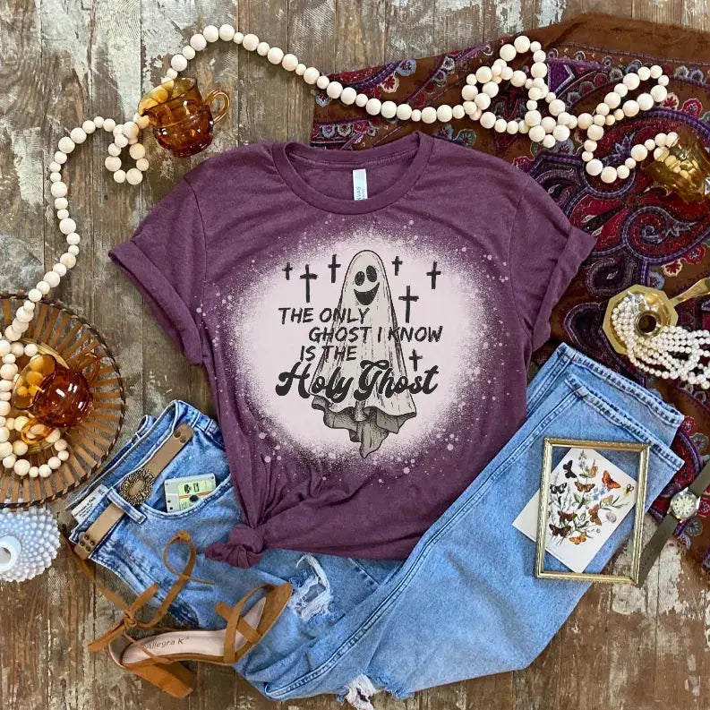 The Only Ghost I Know Is the Holy Bleached Shirt CK's Boutique