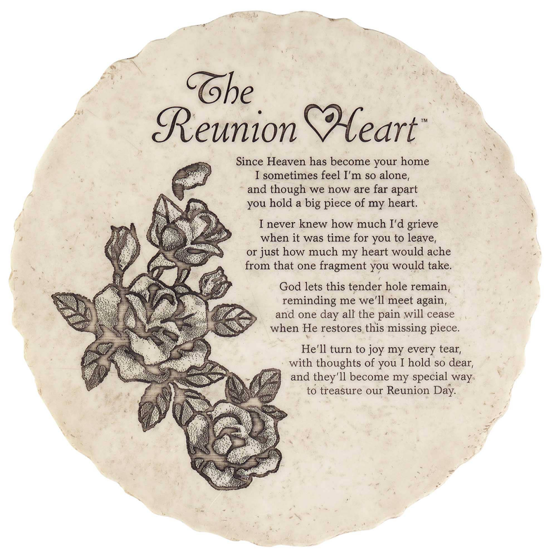 The Reunion Heart Stepping Stone Resin Dicksons Inc