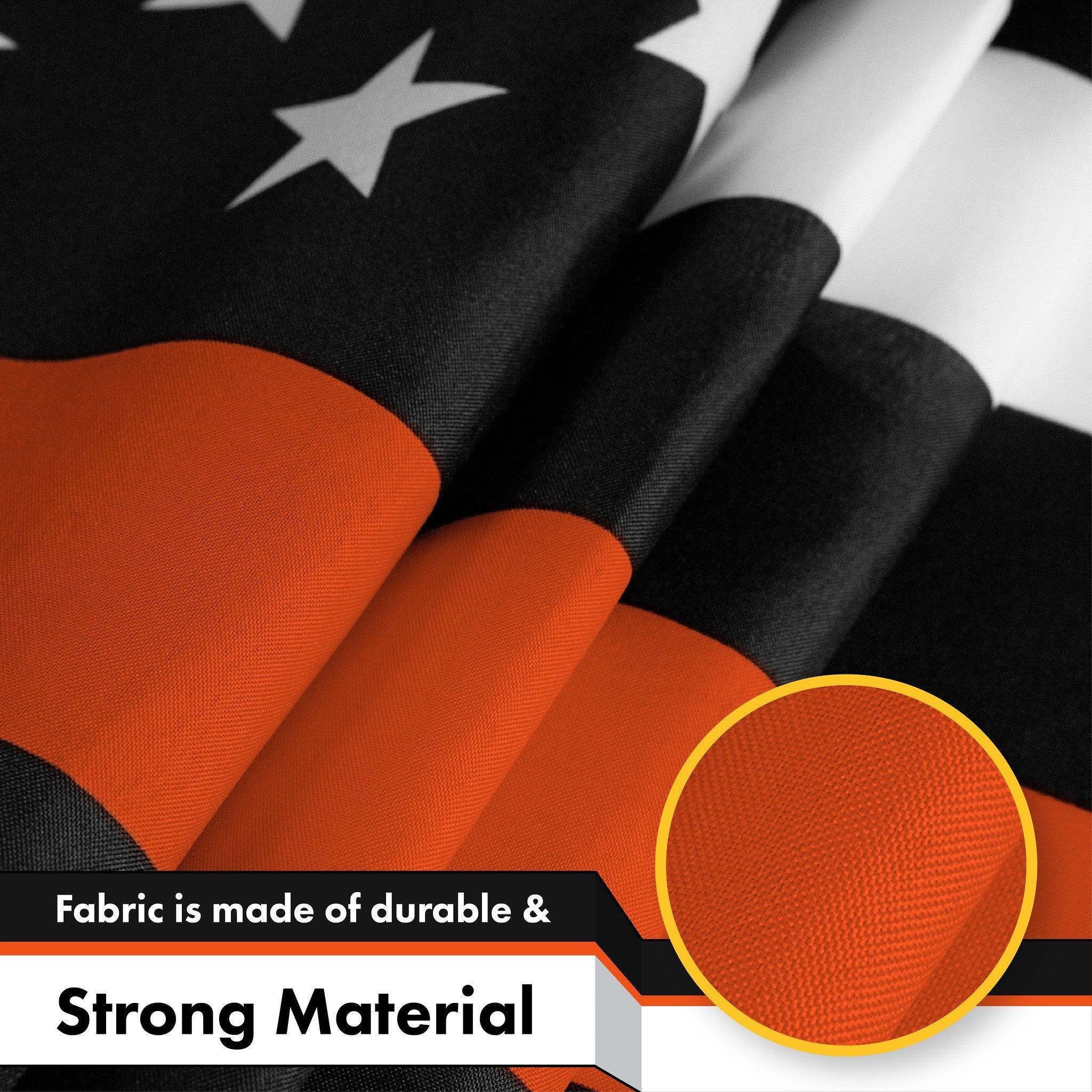 Thin Orange Line American Flag 3x5 Ft 3-Pack Printed 150D Polyester By G128 G128