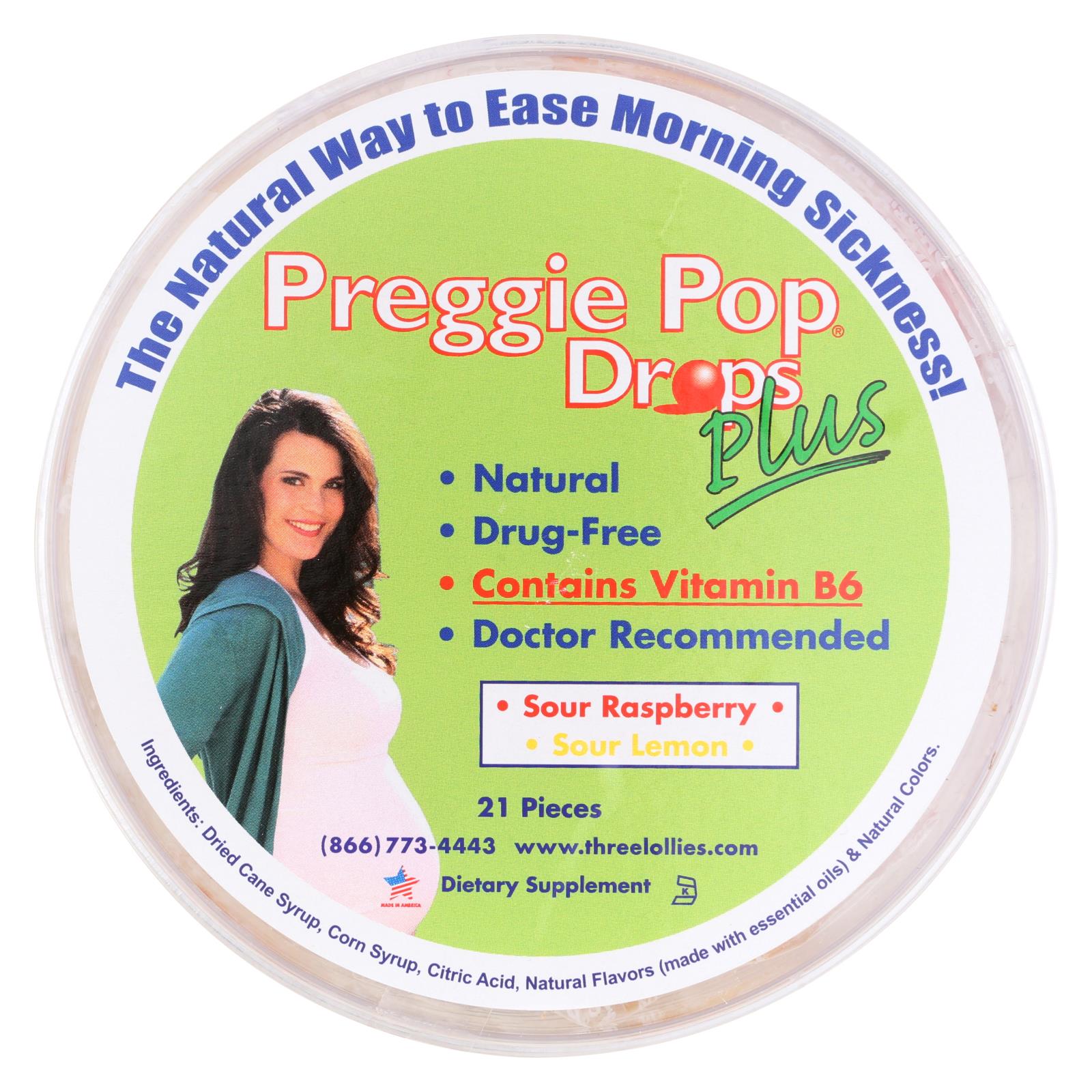 Three Lollies Preggie Drops Plus With Vitamin B6 - 21 Pack Three Lollies