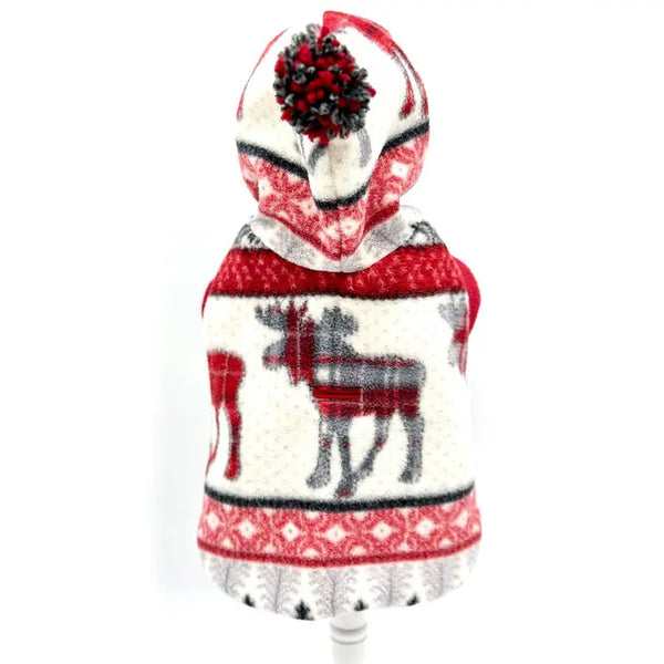 "Through the Woods" Luxe Fleece Blanket Hoodie w/ Pom Pom DoggieCoutureNY